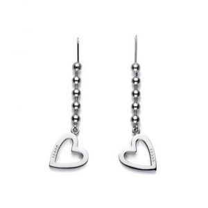 Drop down heart earrings 925 silver
